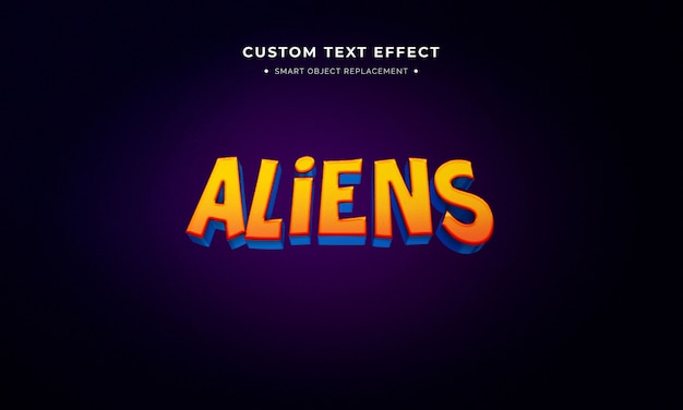 Efeito de estilo de texto 3d de filme de animação