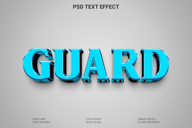 Efeito de estilo de texto 3D editável