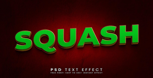 PSD efeito de estilo de texto 3d verde