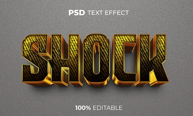 Efeito de estilo de texto 3D