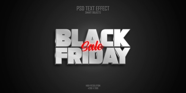 Efeito de estilo de texto Black Friday Sale