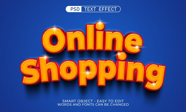 Efeito de estilo de texto de compras online