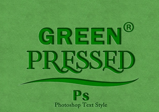 Efeito de estilo de texto de imprensa verde