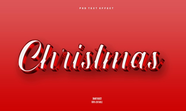 Efeito de estilo de texto de Natal PSD grátis.
