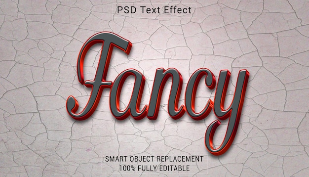 Efeito de estilo de texto do logotipo PSD FANCY
