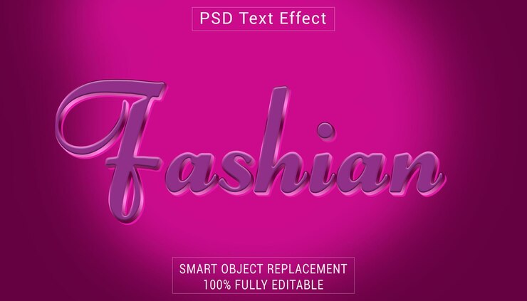 PSD efeito de estilo de texto do logotipo psd fashian
