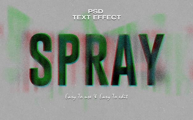 Efeito de estilo de texto em spray