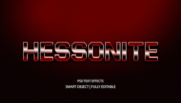 Efeito de estilo de texto Hessonite PSD
