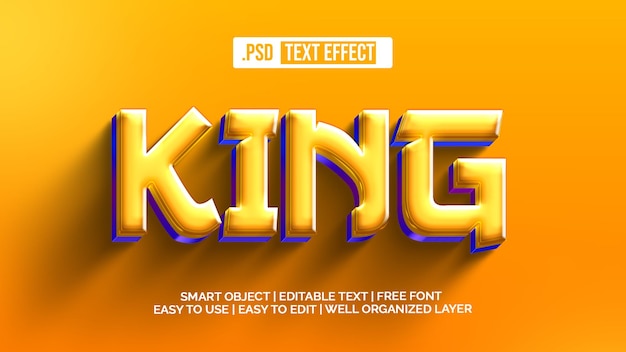 efeito de estilo de texto king