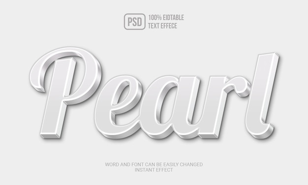 Efeito de estilo de texto pérola