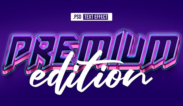 PSD efeito de estilo de texto premium