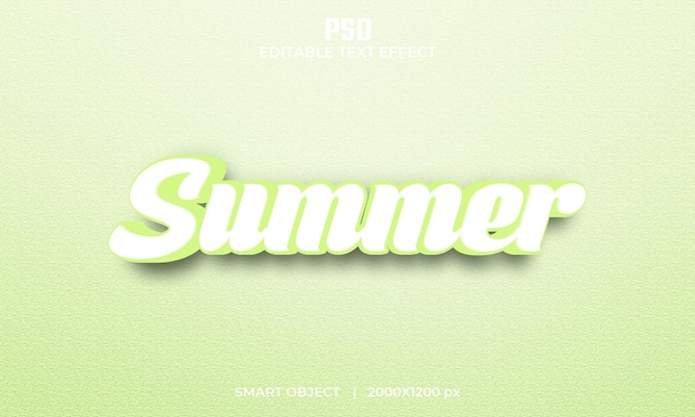 Efeito de estilo ext verão 3d psd premium