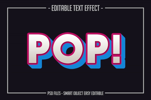 PSD efeito de fonte editável do estilo de texto estilo pop