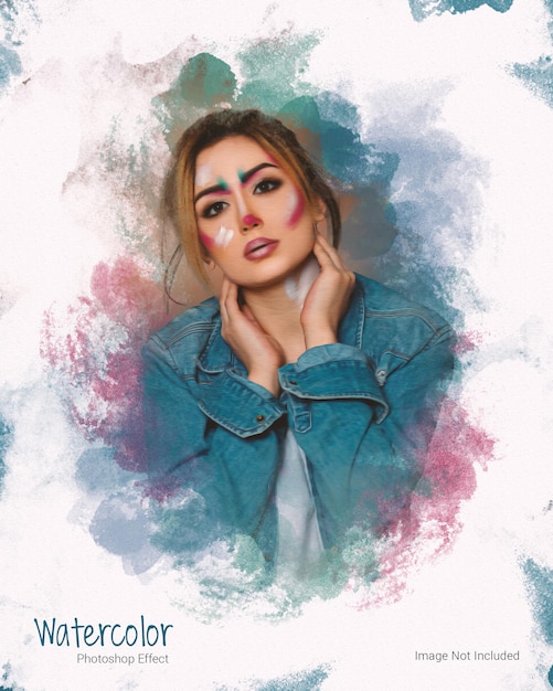 efeito de foto aquarela pincel