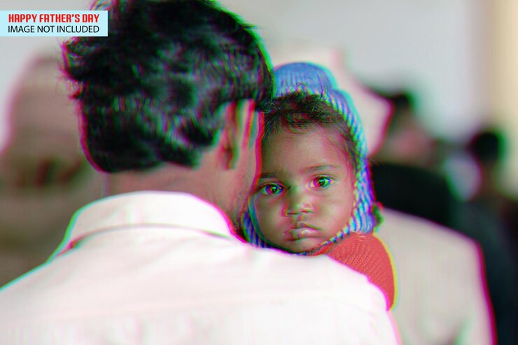 PSD efeito de foto colorida do dia dos pais
