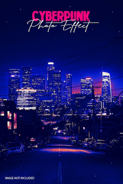 Efeito de foto cyberpunk