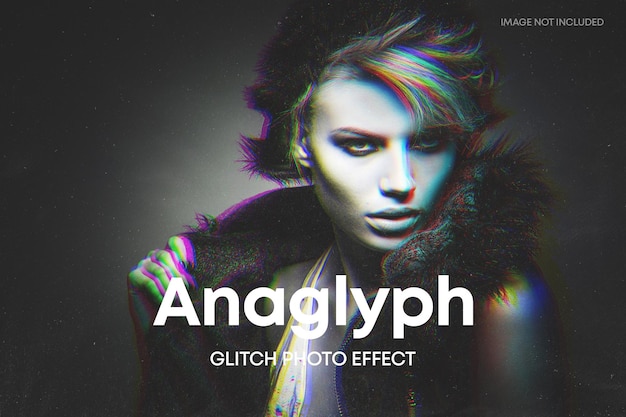 Efeito de foto de falha de anaglyph rgb