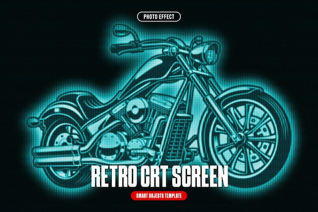 Efeito de foto de tela CRT retro