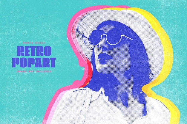 Efeito de foto popart retrô