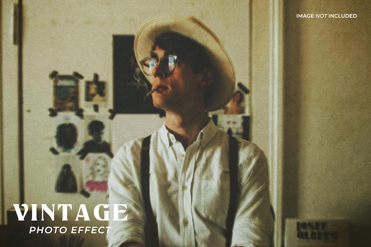 PSD efeito de foto vintage
