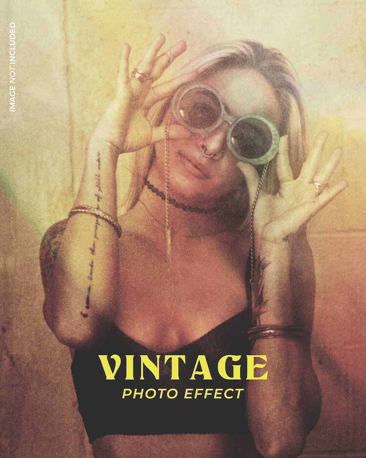 PSD efeito de foto vintage