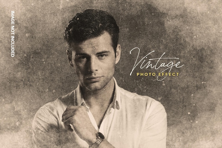 PSD efeito de foto vintage