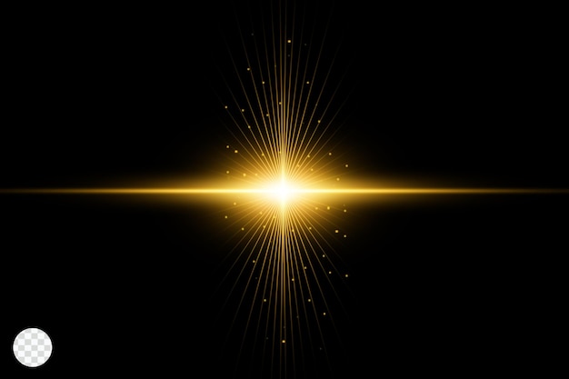 Efeito de luz brilhante lente de luz solar flares ouro