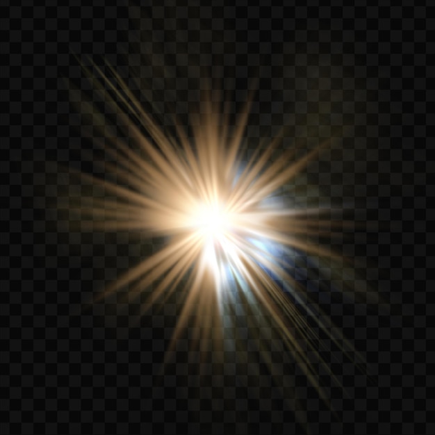 PSD efeito de luz de explosão da lente