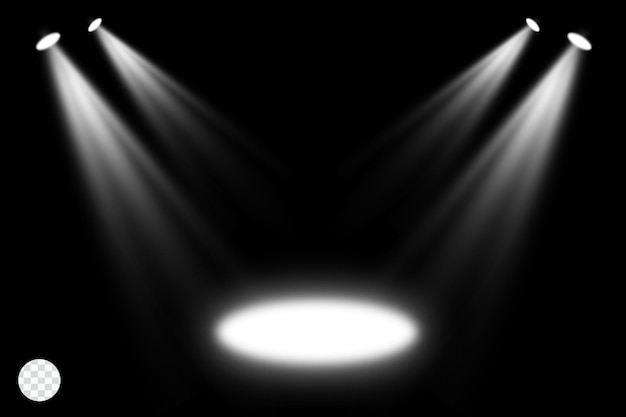 Efeito de luz holofote brilho efeito de luz isolado
