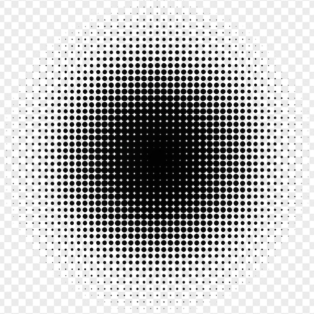 Efeito de meia tonalidade detalhado isolado em fundo transparente para efeito fotográfico