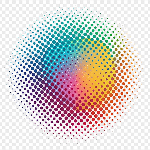 Efeito de meia tonalidade detalhado isolado em fundo transparente para efeito fotográfico