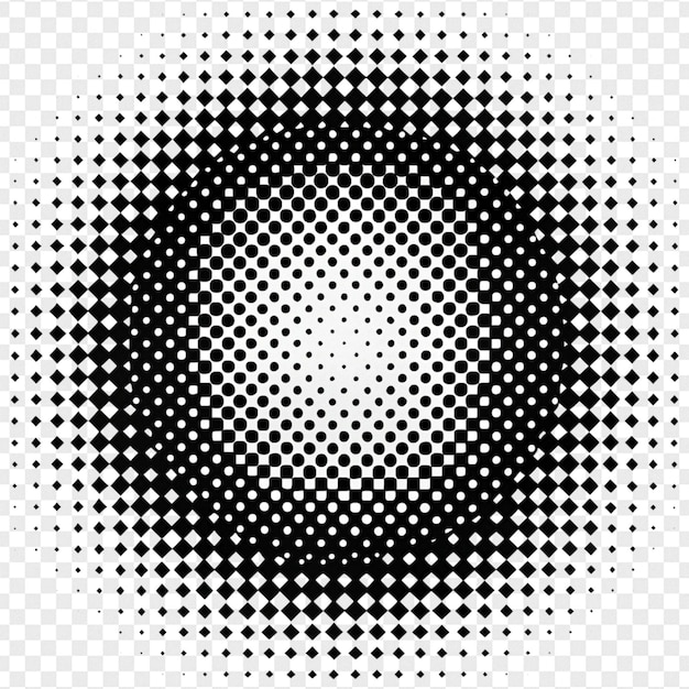 Efeito de meia tonalidade detalhado isolado em fundo transparente para efeito fotográfico