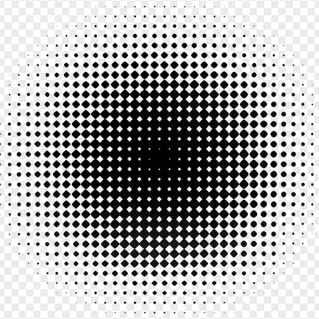 Efeito de meia tonalidade detalhado isolado em fundo transparente para efeito fotográfico