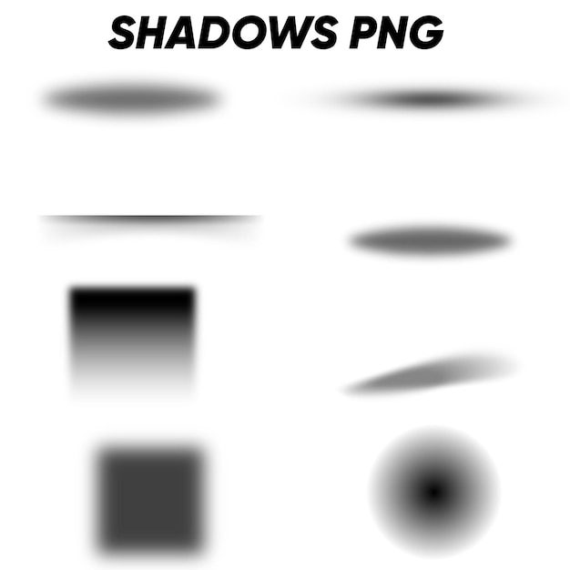 PSD efeito de sombras png