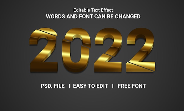 Efeito de texto 2022