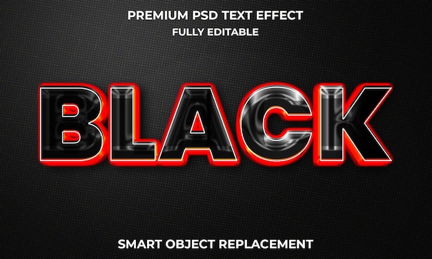 Efeito de texto 3D da Sexta-feira Negra