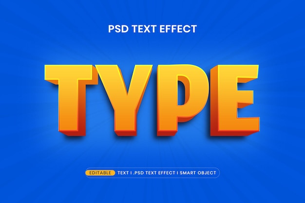 Efeito de texto 3d editável