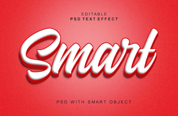 Efeito de texto 3D elegante e inteligente