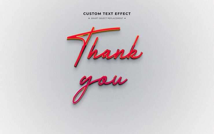 Efeito de texto 3D elegante