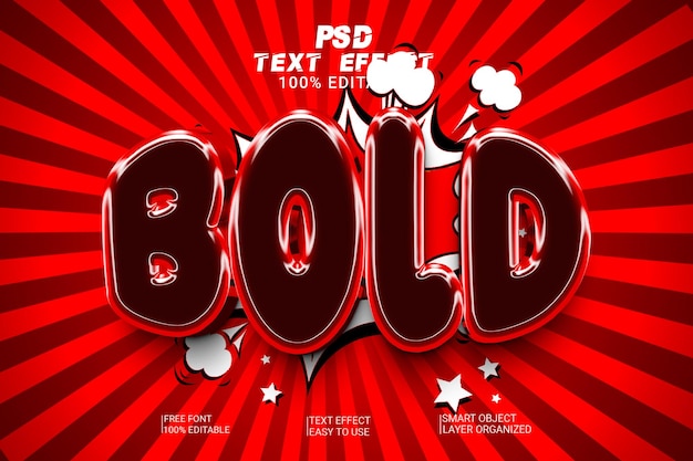 Efeito de texto 3d em negrito psd