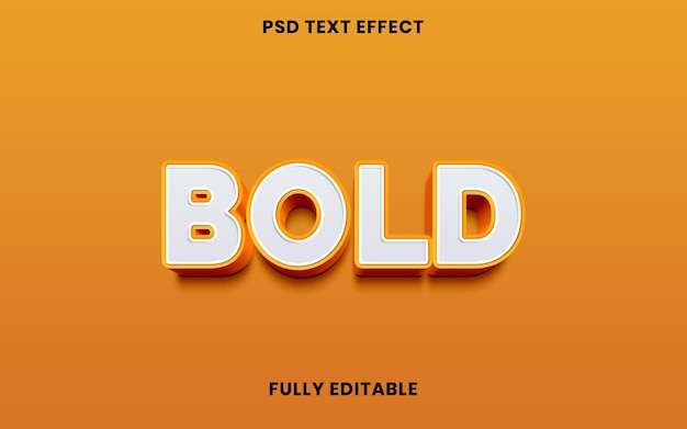 Efeito de texto 3D em negrito