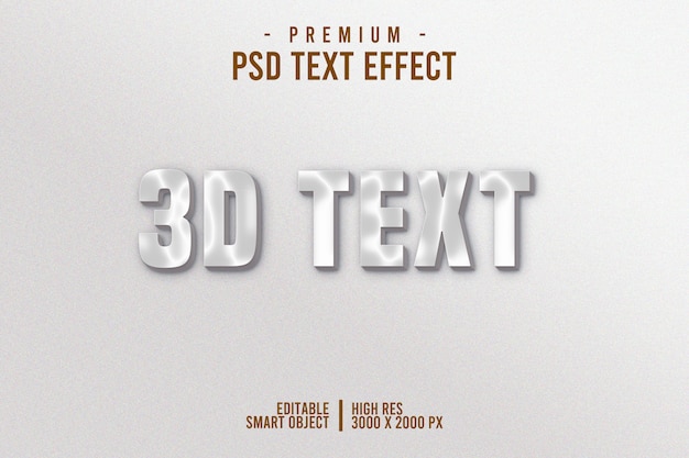 Efeito de texto 3D estilo psd