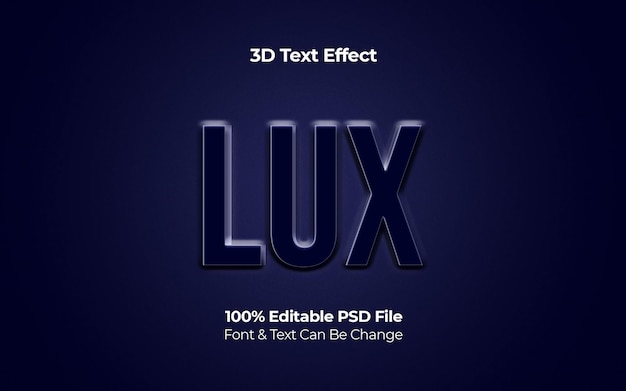 PSD efeito de texto 3d lux