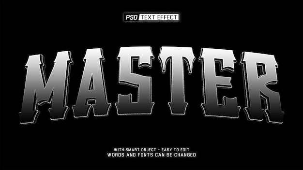Efeito de texto 3D mestre