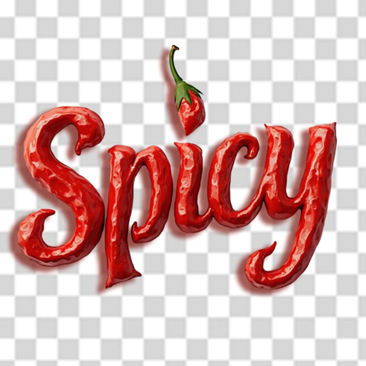 PSD efeito de texto 3d picante