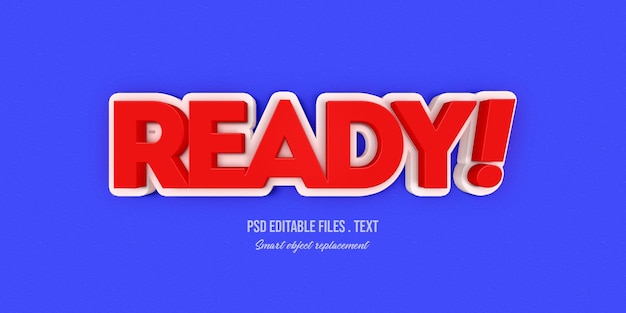 Efeito de texto 3D pronto