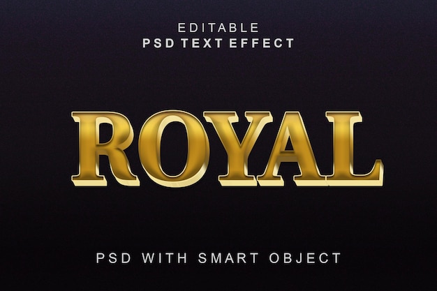 Efeito de texto 3D real de luxo