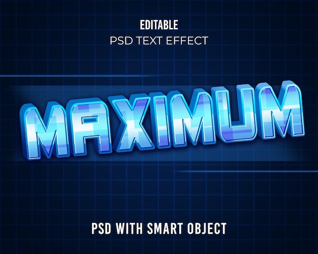 EFEITO DE TEXTO AZUL MÁXIMO