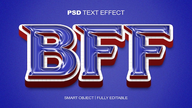 PSD efeito de texto bff