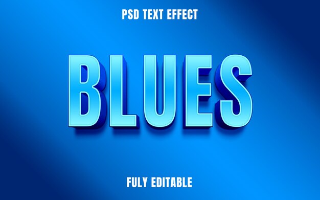 Efeito de texto Blues
